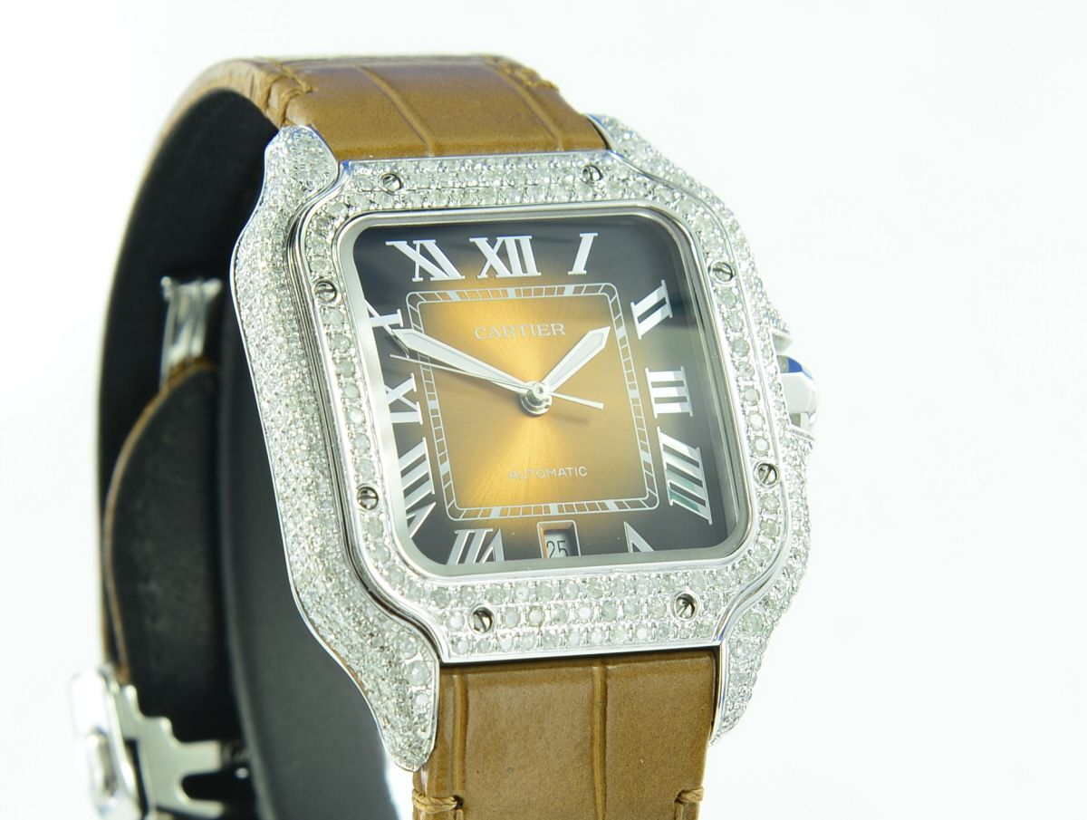 Cartier Santos de Cartier Aftermarket Diamond WSSA0018