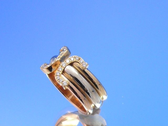 Cartier Ring Doppel C Tricolor Brillianten