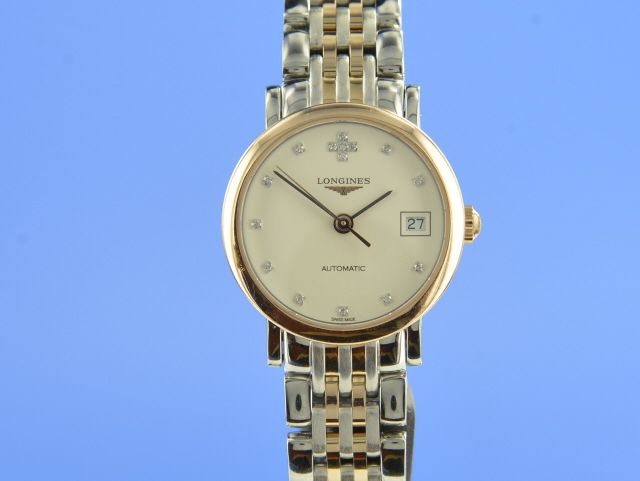 Longines Elegant Collection Stahl/Gold Diamanten