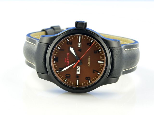 Fortis B-42 Aeromaster Dusk Day Date Stahl PVD