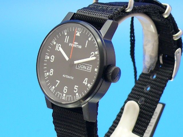 Fortis Spacematic Pilot Professional Black