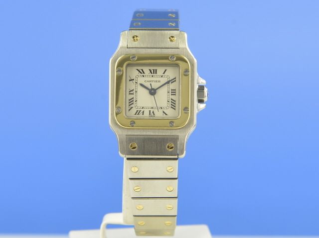 Cartier Santos Galbe Damen Stahl/Gold Automatik