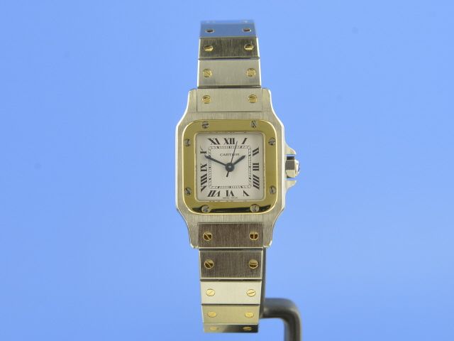 Cartier Santos Galbe Damen Stahl/Gold Automatik
