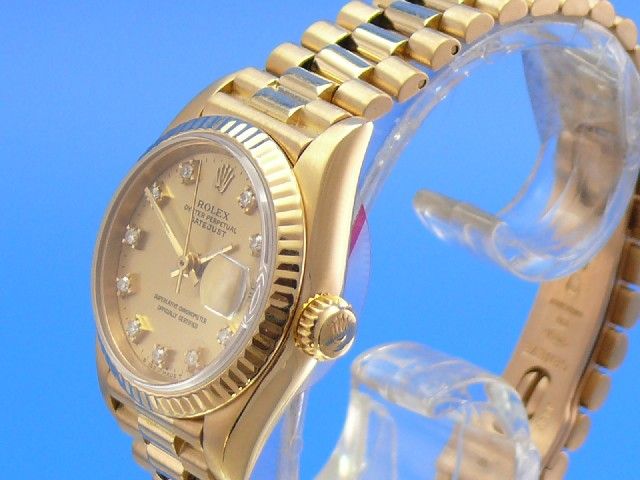 Rolex Lady Datejust 18K/750 Gelbgold Diamant Blatt