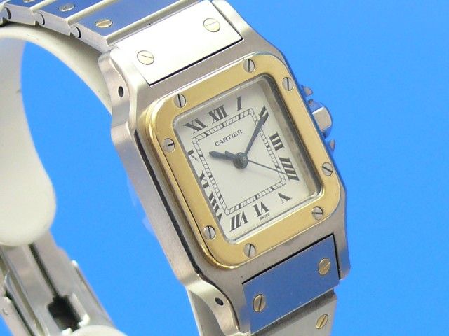 Cartier Santos Stahl/Gold Automatik Damen