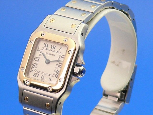 Cartier Santos Damen Stahl/Gold