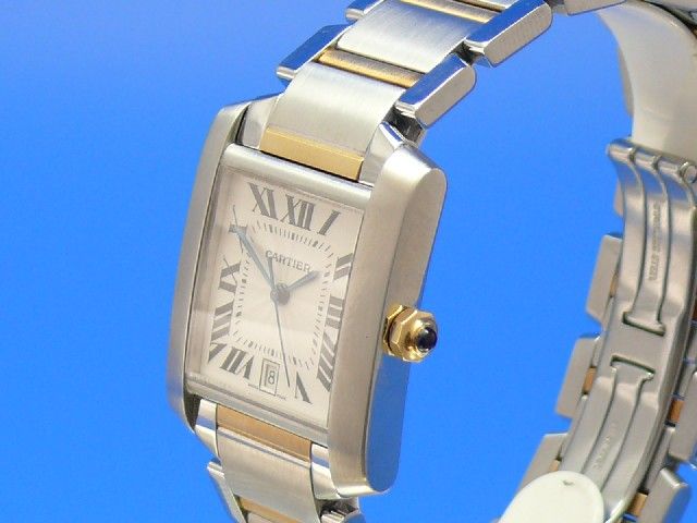 Cartier Tank Francaise Automatik Stahl/Gold