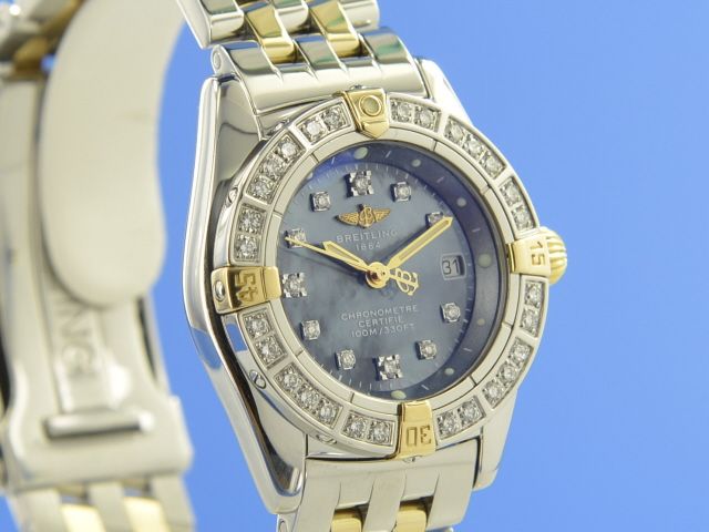 Breitling Callistino Stahl/Gold Diamant