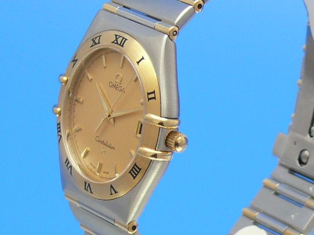 Omega Constellation Herren Quarz Stahl/Gold