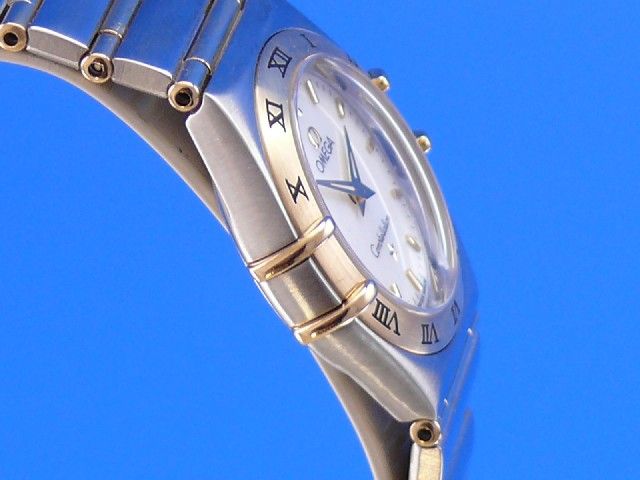 Omega Constellation Damen Stahl/Gold Perlmuttblatt