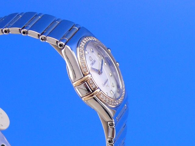 Omega Constellation Damen Stahl/Gold Perlmuttblatt