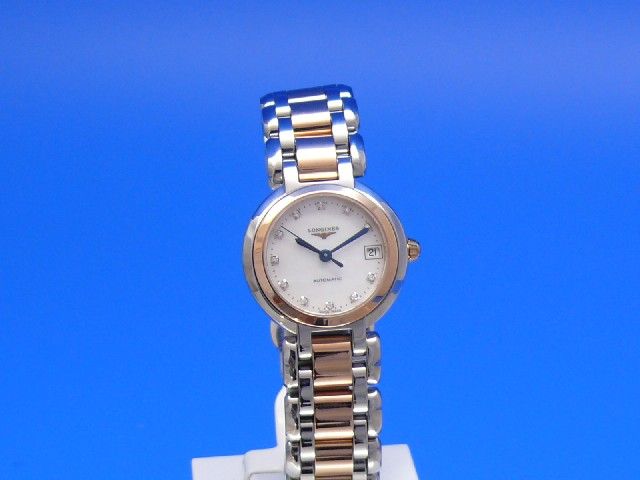 Longines PrimaLuna Lady Automatik Edelstahl/Rotgold