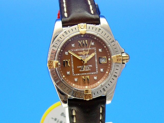 Breitling Lady Cockpit 32 Stahl / Gold Diamanten