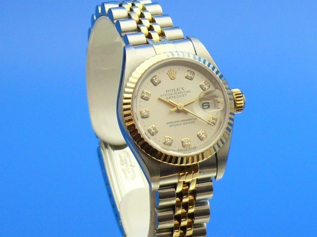Rolex Lady-Datejust Stahl/Gold Brillant Zifferblatt