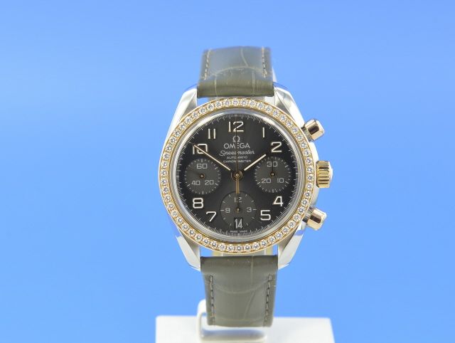 Omega Speedmaster Lady Stahl/18kt Rosgold Automatik Diamond 38mm