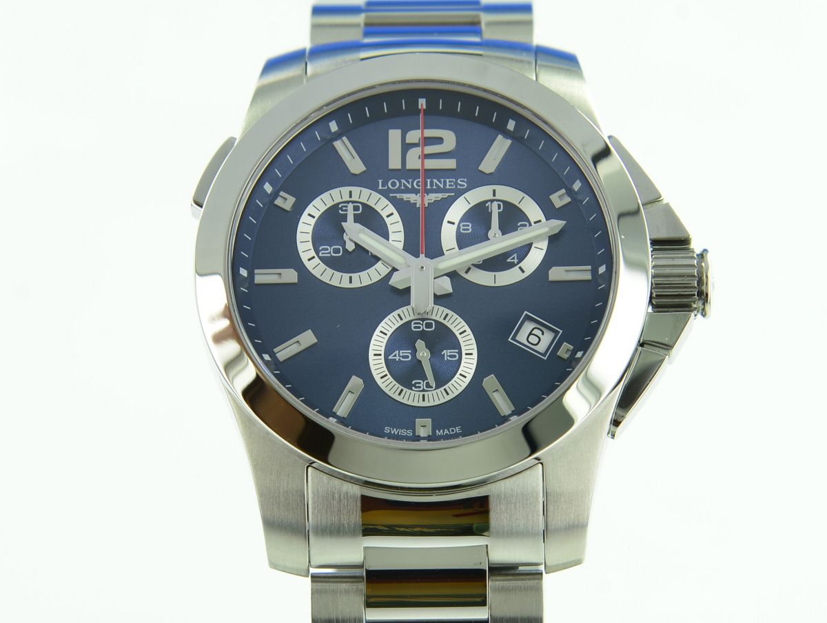 Longines Conquest Chrono L3.702.4 Stahl Blue Dial 41 mm