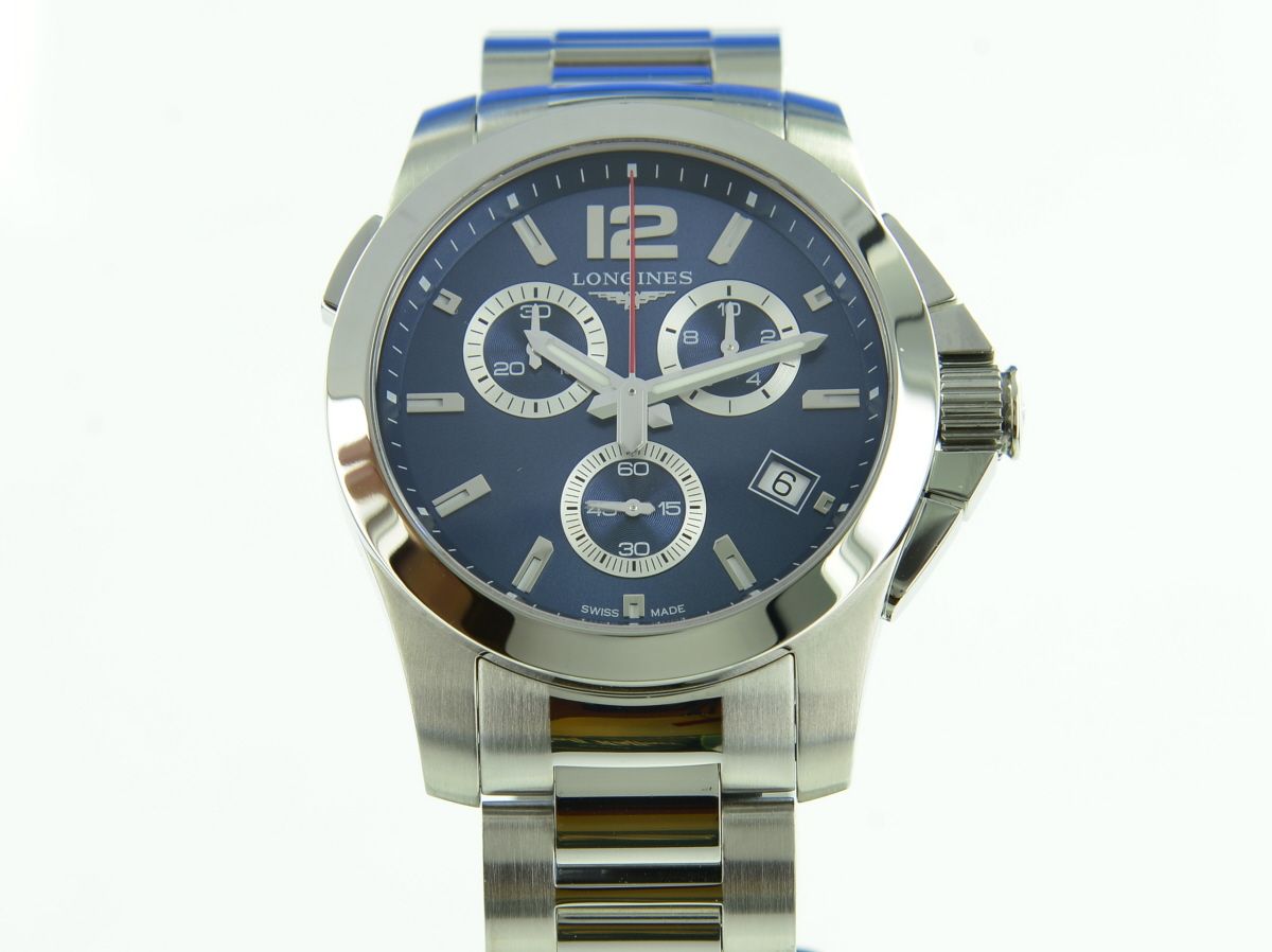 Longines Conquest Chrono L3.702.4 Stahl Blue Dial 41 mm