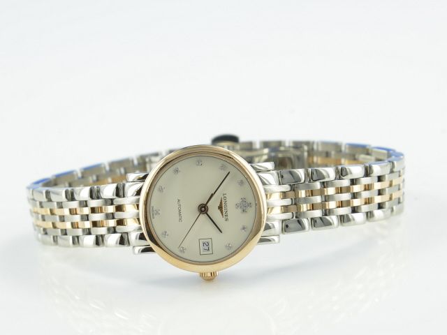 Longines Elegant Collection Stahl/Gold Diamanten