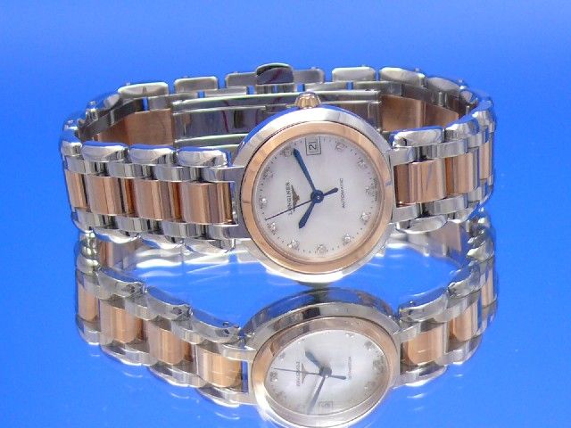 Longines PrimaLuna Lady Automatik Edelstahl/Rotgold
