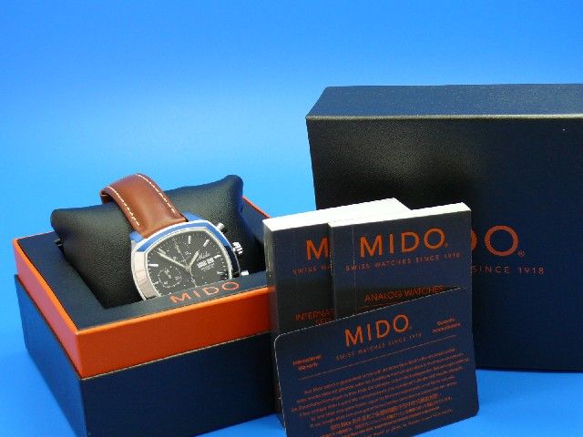 MIDO MULTIFORT RECTANGULAR CHRONO S NEU!