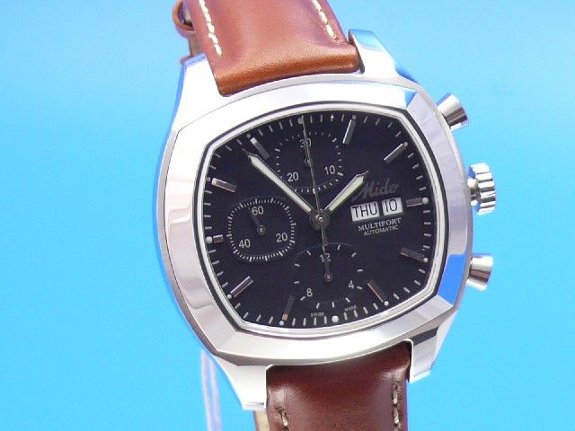 MIDO MULTIFORT RECTANGULAR CHRONO S NEU!