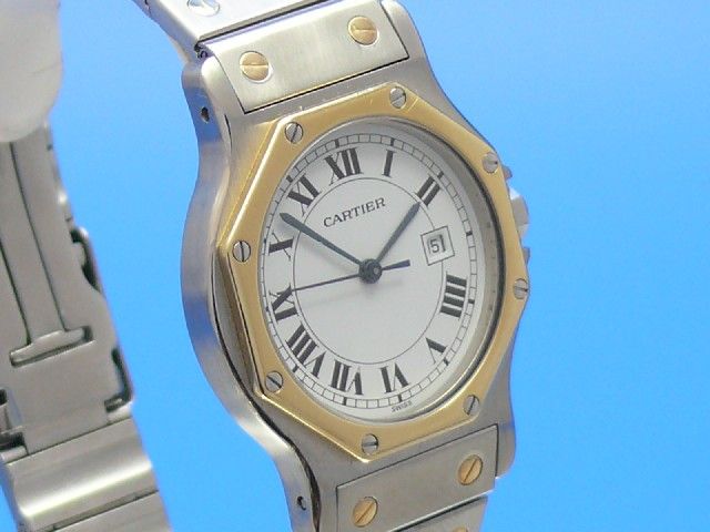 Cartier Santos Ronde Medium Automatik Stahl/Gold