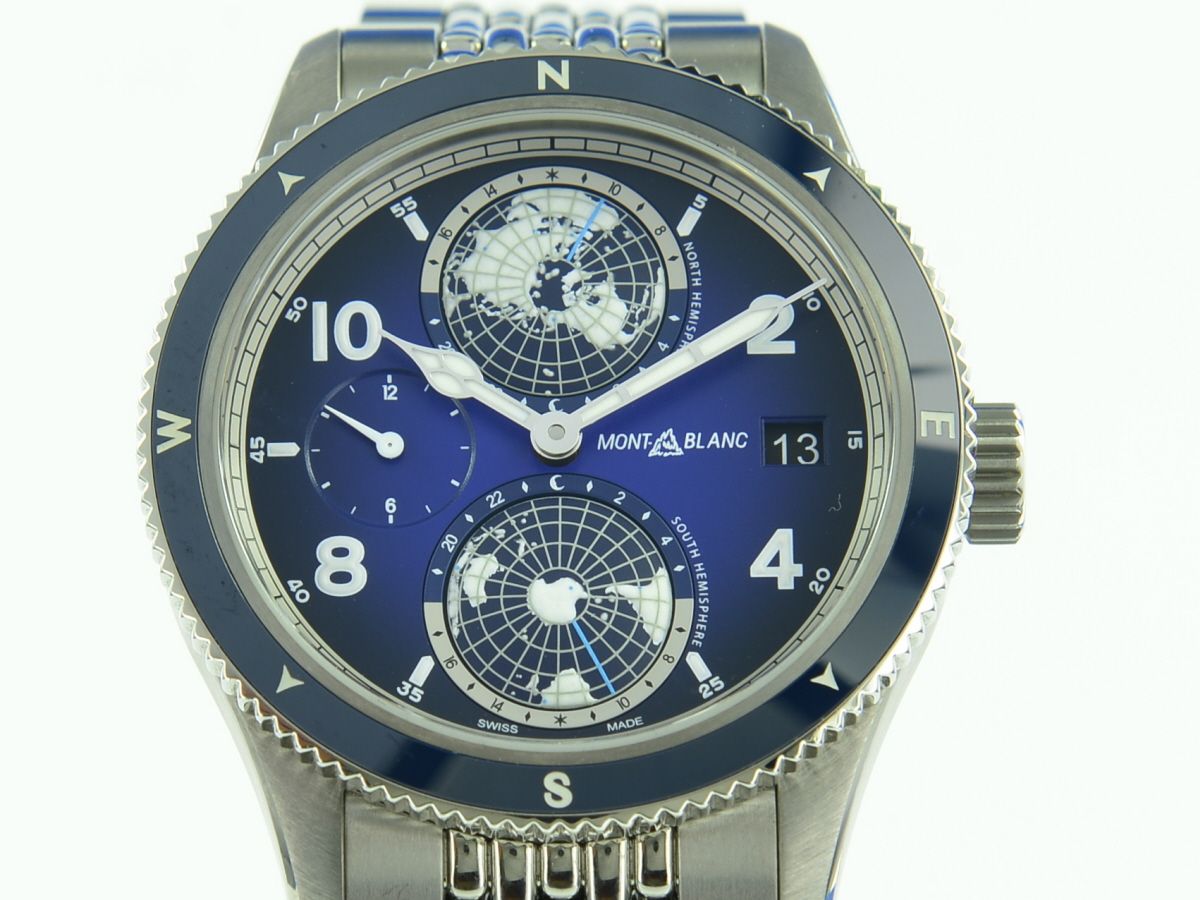 Montbalnc 1858 Geosphere Blue Date World Time