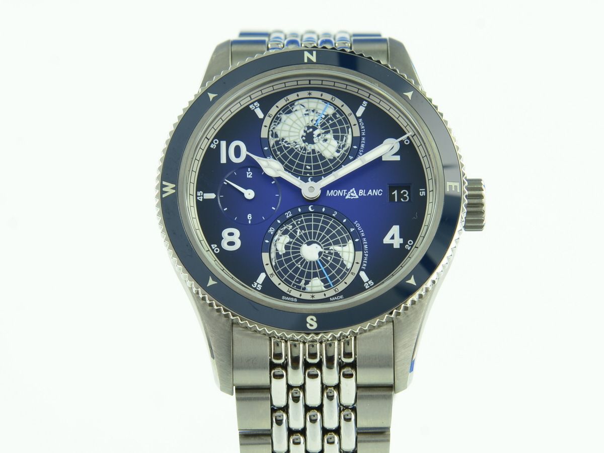Montbalnc 1858 Geosphere Blue Date World Time