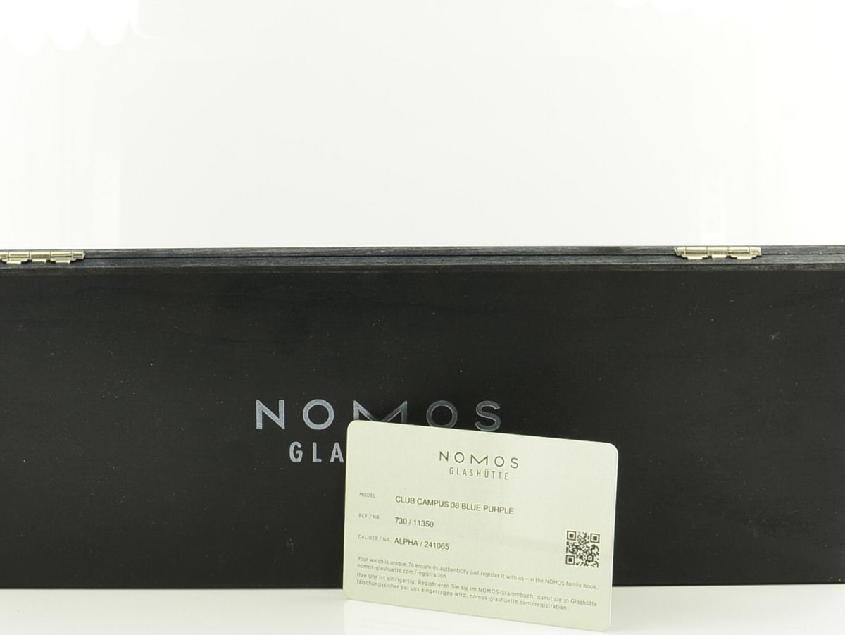 Nomos Club Campus Blue Purble 38mm ref.730