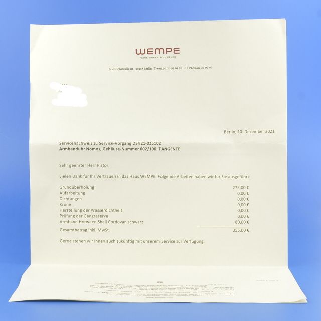 Nomos Tangente Sommerparty Chronometer Limitiert auf 100 Stck