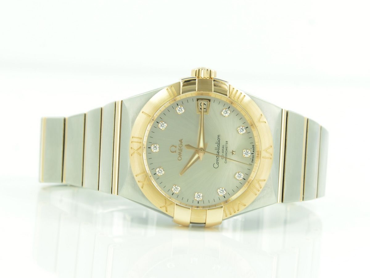 Omega Constellation 38 mm, Stahl ‑ Rotgold Co-Axial 8500
