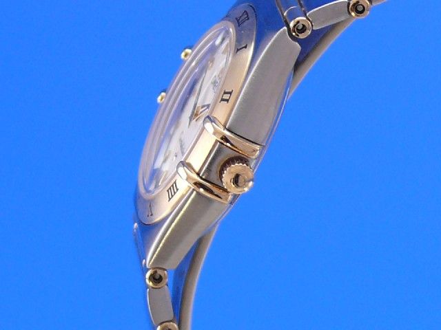 Omega Constellation Damen Stahl/Gold Perlmuttblatt