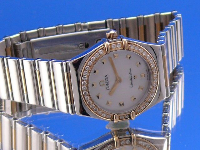 Omega Constellation Damen Stahl/Gold Perlmuttblatt