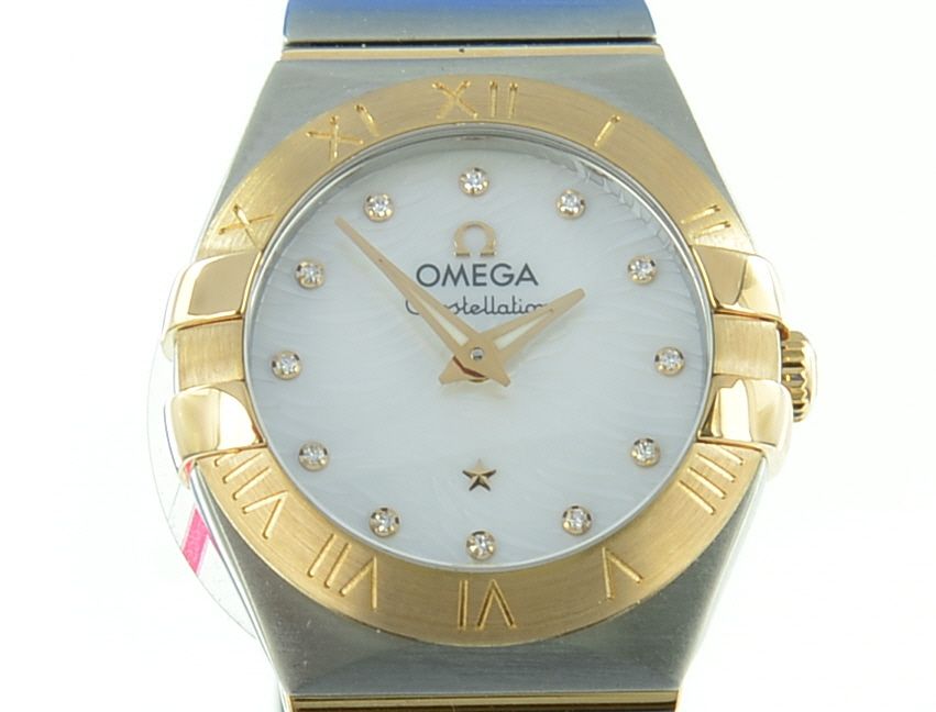 Omega Constellation Stahl/Rotgold Diamanten Lady