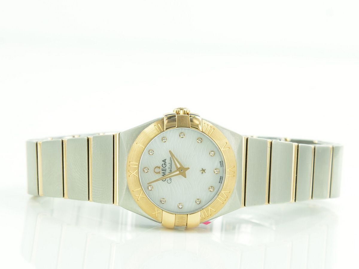 Omega Constellation Stahl/Rotgold Diamanten Lady