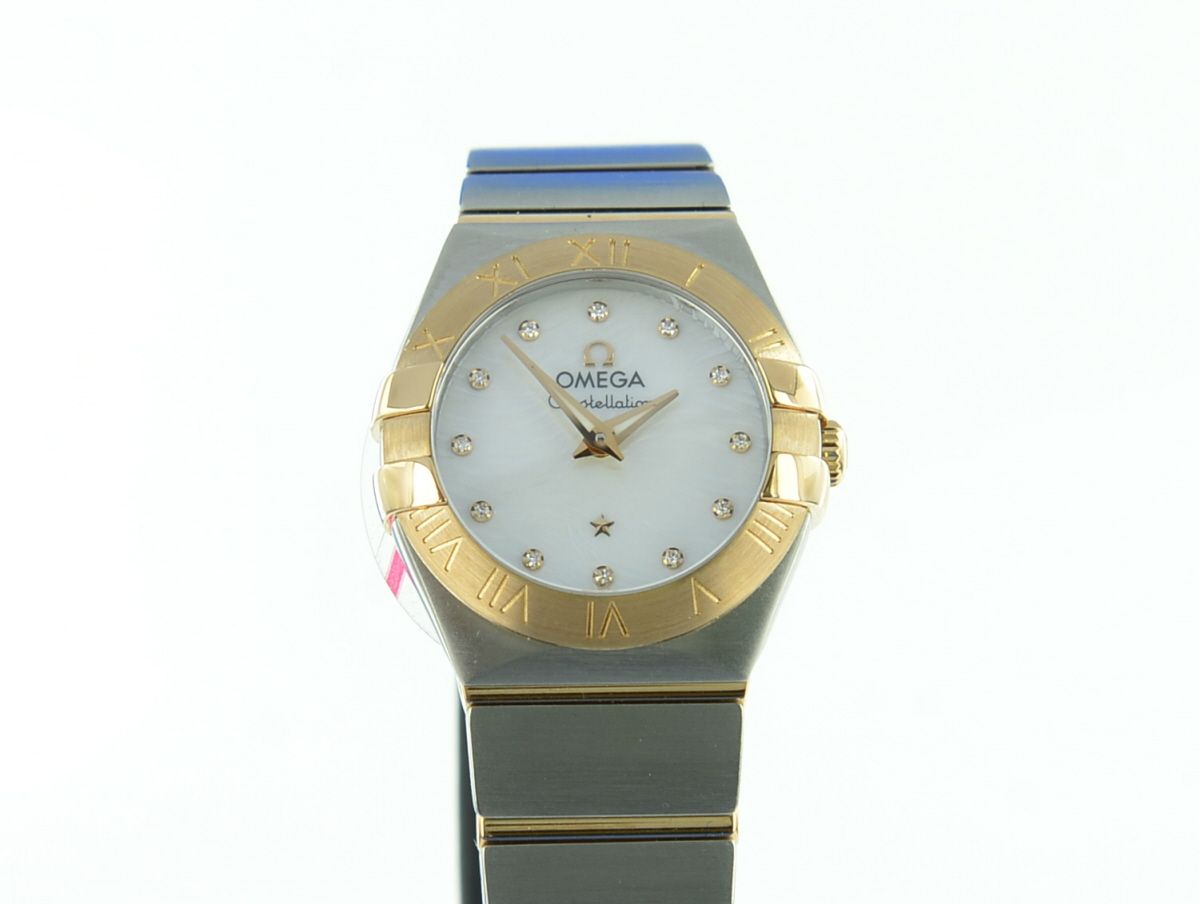 Omega Constellation Stahl/Rotgold Diamanten Lady