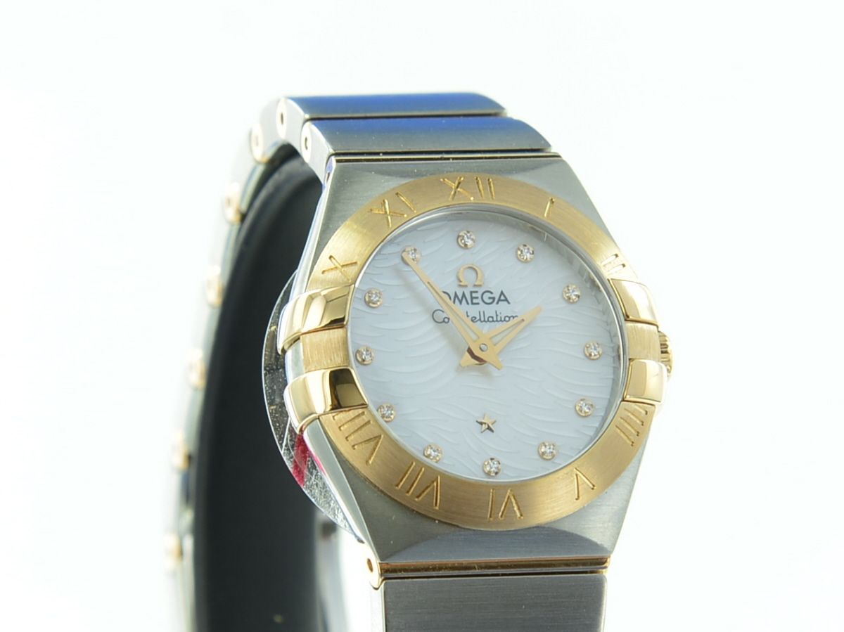 Omega Constellation Stahl/Rotgold Diamanten Lady
