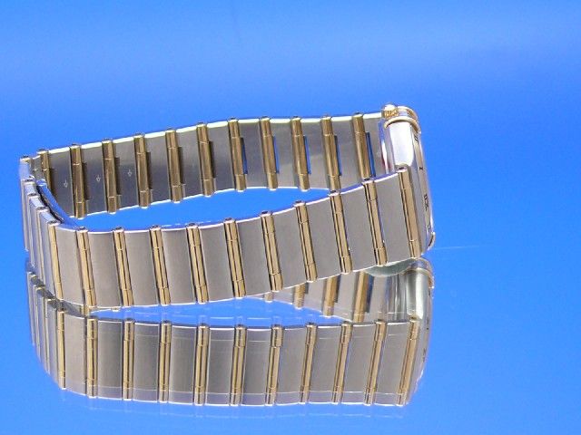 Omega Contellation Damen Stahl/Gold Perlmut Blatt