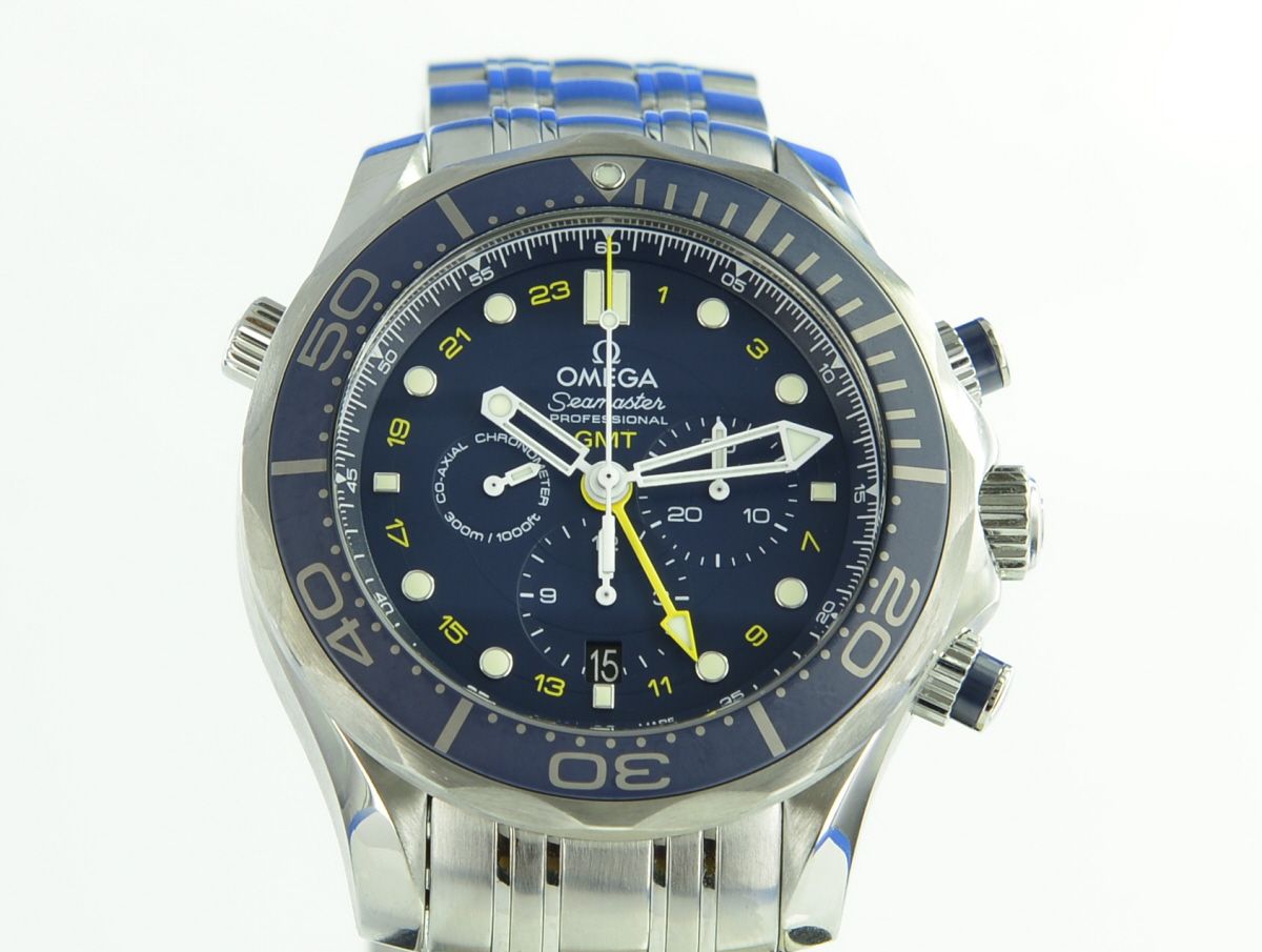 Omega Seamaster Chronograph Blue Dial GMT