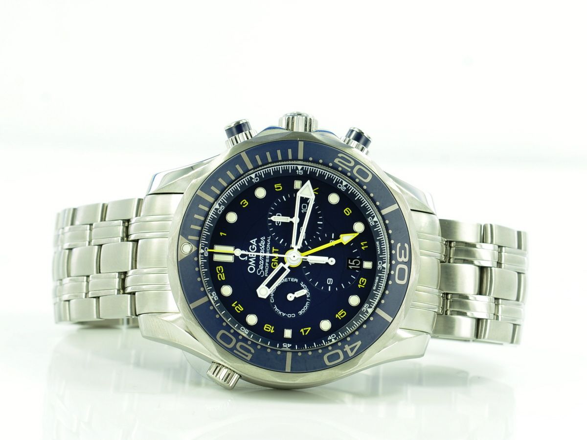 Omega Seamaster Chronograph Blue Dial GMT
