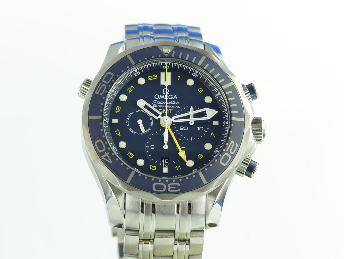 Omega Seamaster Chronograph Blue Dial GMT