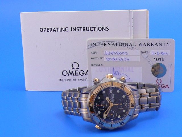 Omega Semaster Diver 300 Chronograph Titan /Gold
