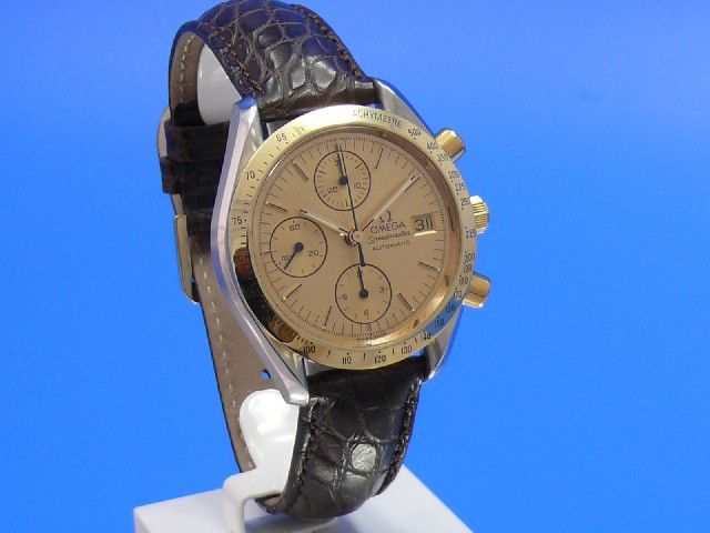 Omega Speedmaster Date Chronograph Stahl/Gold