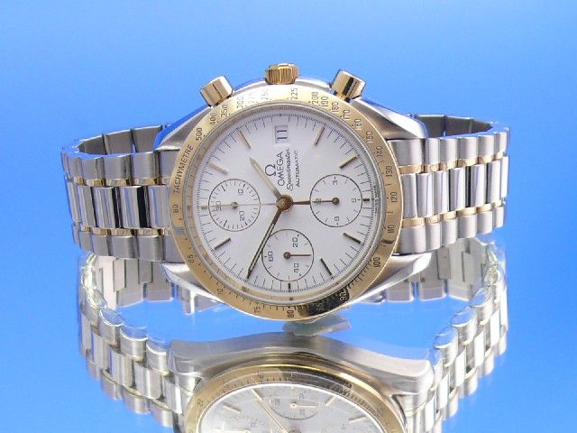 Omega Speedmaster Date Chronograph Stahl/Gold