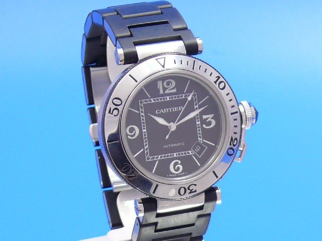 Cartier Pasha Seatimer Automatic Stahl/Kautschuk 40mm