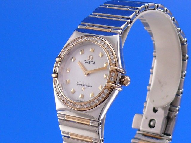 Omega Constellation Damen Stahl/Gold Perlmuttblatt