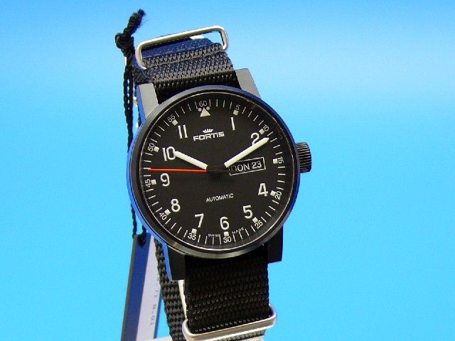 Fortis Spacematic Pilot Professional Black