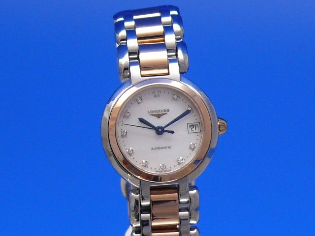 Longines PrimaLuna Lady Automatik Edelstahl/Rotgold