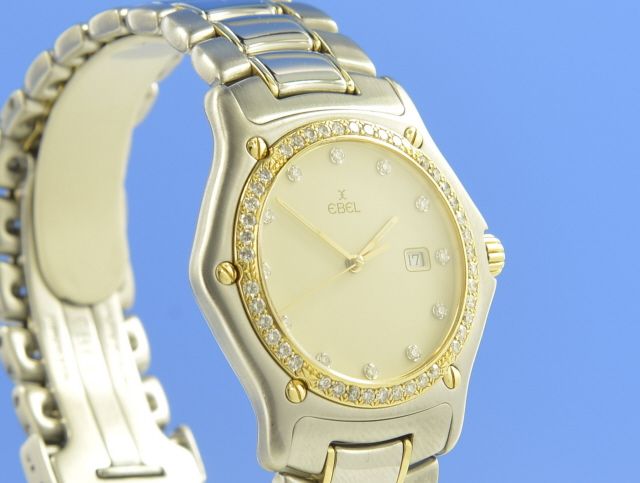 Ebel 1911 Medium Quarz Stahl/Gold