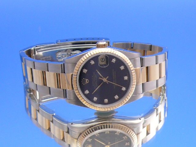 Rolex Datejust Medium Stahl/Gold Diamantblatt